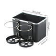 thumbnail image 2 of Caja de almacenamiento para reposabrazos de coche, soporte para vasos, caja de almacenamiento de pañuelos para coche con 2 portavasos plegables, consola multifuncional para coche, 2 of 5