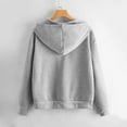 thumbnail image 3 of Aloohaidyvio Hoodies,Women Sweatshirt Casual Solid Long Sleeve Zipper Pocket Shirt Hooded Tops, 3 of 4