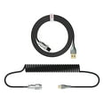 thumbnail image 2 of Half Price,Mechanical Keyboard Cable Coiled Type-C USB Aviation Connector Spring Wire Desktop Computer Plug Decoration Accessory,Vsgery,Black, 2 of 3