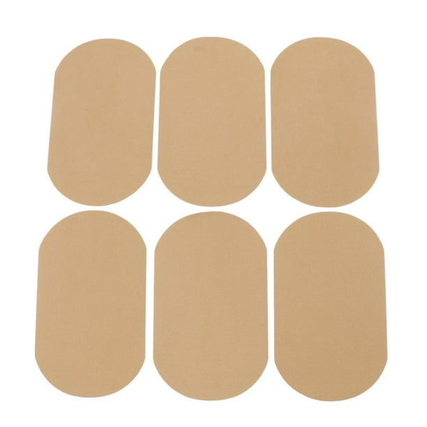 Parche de ante con aplique, codera, rodillera, parche ovalado, material para reparación de costura de prendas de vestir Beige
