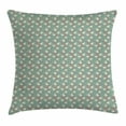 thumbnail image 1 of Romantic Throw Pillow Cushion Cover, Birds Flying with Little Hearts Love Theme Valentines Day Pattern, Decorative Square Accent Pillow Case, 18 X 18 Inches, Jade Green Soft Pink Cream, by Ambesonne, 1 of 2