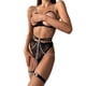 thumbnail image 1 of Gibobby Conjunto de lencería Body de Camisola Sexy con Cordones y Espalda Abierta con Panel de Malla para Mujer Lencería Sexy de San Valentín Body Encaje(Negro, CH), 1 of 5
