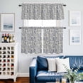 thumbnail image 2 of Blue Flowers Kitchen Curtains Sets for Windows 24 Inch Length, Retro Rustic Botanical Floral Leaves Vines Rod Pocket Window Treatments Tier Curtains and Valances Set for Bedroom/Bathroom, 2 of 8