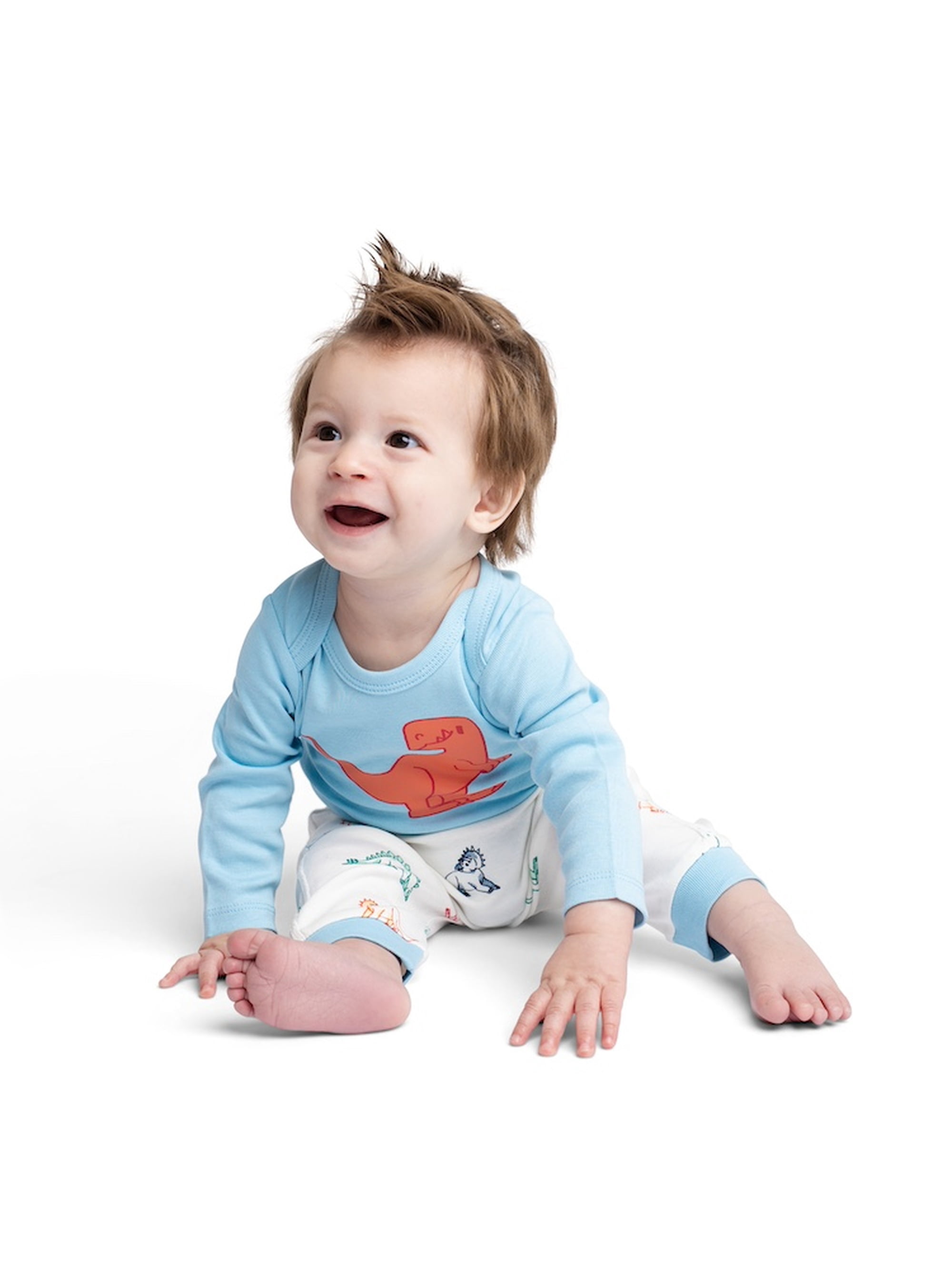 M+A by Monica + Andy Organic Cotton Gender Neutral Bodysuit and Groove Pant Set, Sizes Newborn to 24 Months