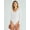 Lucent White, variant on Women's Ruched Sculpting Bodysuit with Long Sleeves, Sizes XXS-XXL