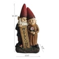 thumbnail image 2 of Robert & Sofia Standing Gnome Couple with Welcome Sign, 2 of 6