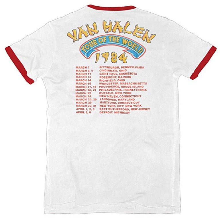 Van Halen 1984 Tour Lightweight Men's Ringer T-Shirt - Walmart.com