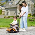 thumbnail image 2 of Orange 2-in-1 Toddler Ride On Push Car Walker with Horn Sound Steering Wheel Storage, 2 of 7