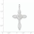 thumbnail image 2 of Sterling Silver Polished Floral Cross Chain Slide QC8236 (mm x mm), 2 of 2