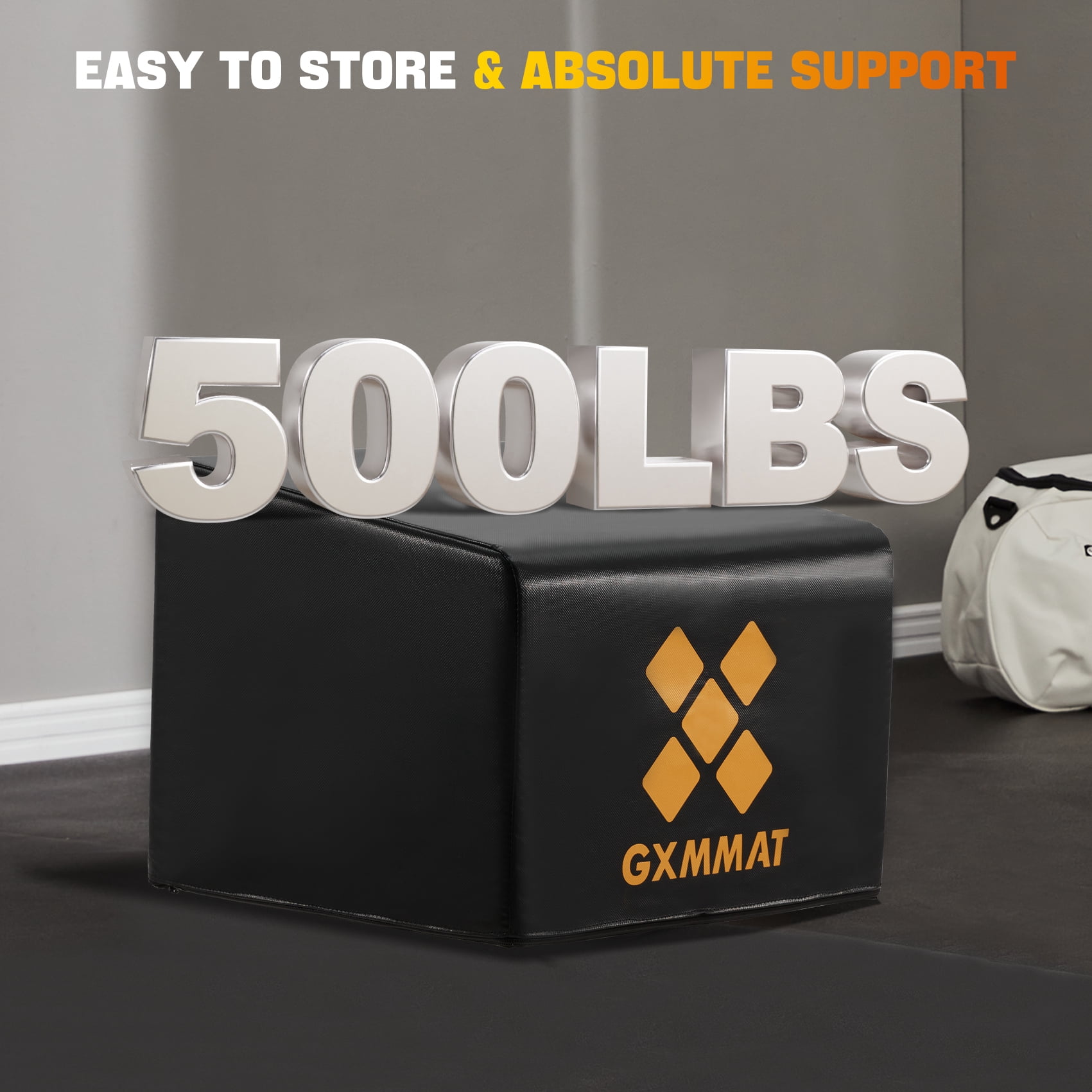 GXMMAT Multi-Functional Hip Thrust Bench with Non-Slip Base, Home Gym Equipment for Glute Bridge, Squats, Push-Ups & Abs