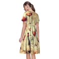 thumbnail image 2 of Bixox Robe d'Été à Manches Courtes pour Femmes Robe Ample Longueur Genou avec Poches-Vin, 2 of 7