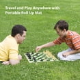 thumbnail image 2 of Visland Portable Chess Pieces Set, 32 Single Weighted Tournament Chess Pieces, Green Travel Chess Mat Travel Game, 2 of 5