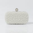 thumbnail image 6 of Jaucin Women's Pearl Clutch Wedding Bridal Pearl Evening Bag Party Clutch Wallet with Detachable Chain Shoulder Strap, 6 of 14
