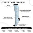 thumbnail image 3 of Lsque Floral Daisy Pattern Sport Compression Socks for Men & Women 15-20 mmHg Knee High Nurse Pregnant Running Medical and Travel Athletic, 3 of 6