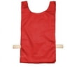 Champion Sports Heavyweight Nylon Pinnie, Pack of 12, Red, Adult