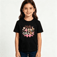 thumbnail image 2 of Girls Graphic Tees Hello 4th Grade Kids T Shirt Back To School 100% Cotton Short Sleeve Soft Tops 4-13Y, 2 of 5