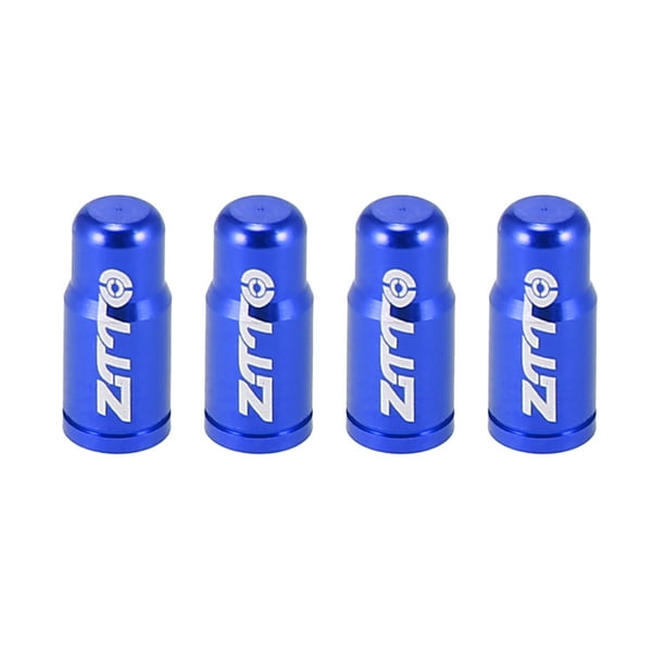 4uds Neumático Válvula Tapas Francés Polvo Cubiertas para Bicicleta Carretera Bicicleta Azul