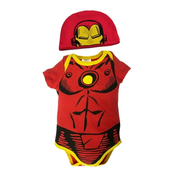 Pañalero de algodón estampado con gorro Marvel Ironman Marvel Pañalero0185
