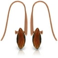 thumbnail image 2 of Galaxy Gold 14k Rose Gold Natural Pear-shaped Garnet Fish Hook Dangle Earrings, 2 of 4