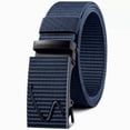 thumbnail image 5 of Ceisia Auto Buckle Woven Canvas Belt Adjustable Outdoor Casual Waist Strap In Multiple Colors Navy L Gift, 5 of 8