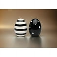 thumbnail image 3 of Ceramic Black and White Easter Egg Salt and Pepper Shakers 2x2x2.75, 3 of 4