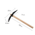 thumbnail image 3 of Gealach 1PCS Small Hoe, 40cm Stainless Steel, Wooden Handle, Multifunctional Hand Tool for Digging, Weeding, Turning Soil, 3 of 8