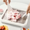 thumbnail image 4 of Rolled Ice Cream Maker Kit, Frozen Yoghurt Plate Mini Freezer Kit with 2 Scrapers, DIY Homemade Ice Cream tray, Yogurt, Sorbet, Fun Family Activity for Kids, Food-Grade Stainless Steel, 4 of 7