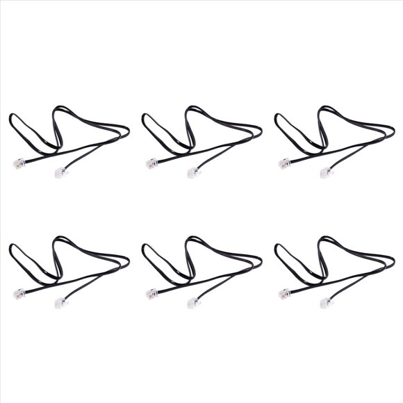 6X RJ11 6P4C Cuerda Cable de Telefono Modem ADSL 1 Metro
