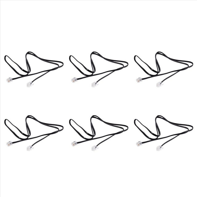 6X RJ11 6P4C Cuerda Cable de Telefono Modem ADSL 1 Metro
