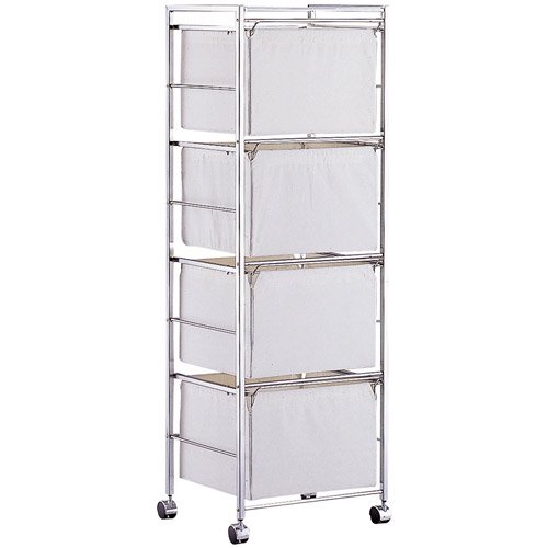 Canvas 4Drawer Storage Unit, OffWhite