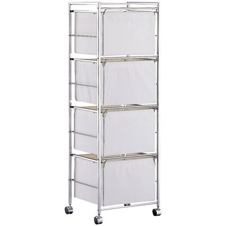 Canvas 4-Drawer Storage Unit, Off-White
