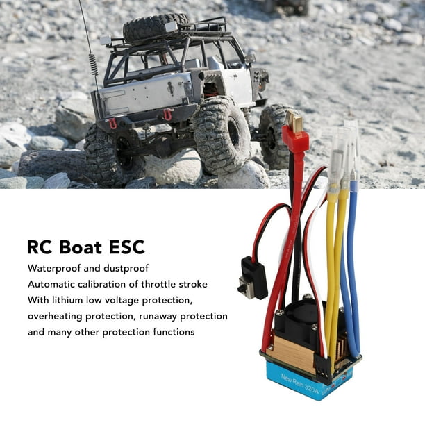 Bidirectional Brushed ESC, Fan 3A 5V, 320A 3 Modes Waterproof RC