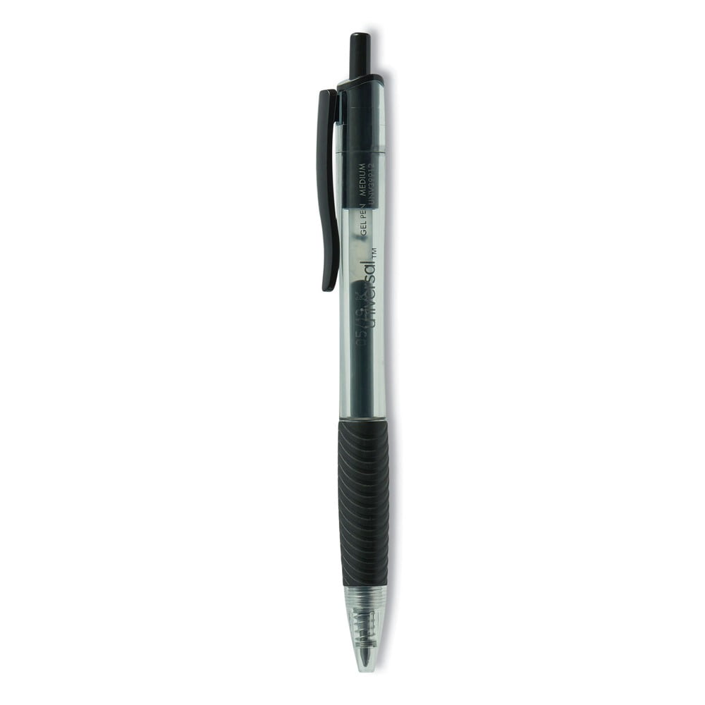 Universal Gelstifte 12er Pack – Schwarze Gel-Tinte, Wasserfest, Mit Rutschfestem Griff