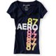 thumbnail image 1 of Aeropostale - Camiseta gráfica para mujer con purpurina multicolor 87'shsirt, azul, XS, 1 of 1