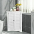 thumbnail image 3 of Costway Corner Storage Cabinet Freestanding Floor Cabinet Bathroom w/ Shutter Door White, 3 of 12