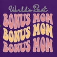 thumbnail image 5 of Wild Bobby, World's Best Bonus Mom Mother's Day Womens Graphic Tee, Purple, Small, 5 of 6
