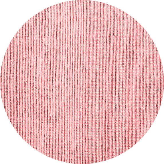 Ahgly Company Indoor Round Abstract Red Contemporary Area Rugs, 7' Round