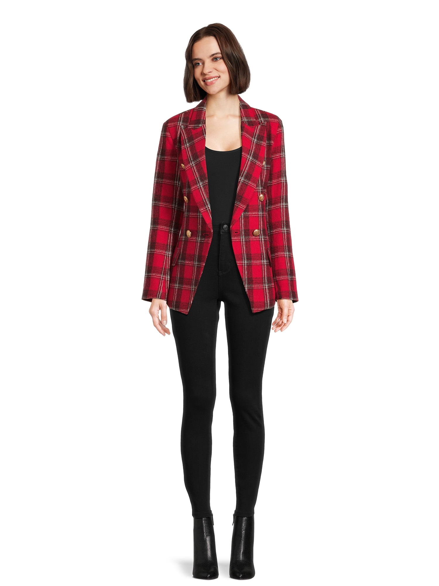 Attitude Unknown Women’s and Women’s Plus Ponte Blazer, Sizes XS-3X
