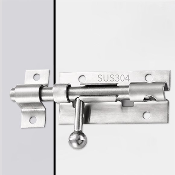 TIMIFIS Stainless Steel Bolt Barrel Door Slide Lock with Screws 304 Stainless Steel Furniture