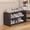 black, variant on Stackable Shoe Rack, 2-Tier Space Saving Corner Shoe Shelf, Vertical Shoe Stand for Front Door Entryway, Closet, Small Space, Hallway, Garage(Plastic)