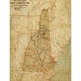 thumbnail image 2 of Vintage Maps 12x14 White Modern Wood Framed Museum Art Print Titled - New Hampshire 1894, 2 of 4