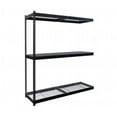 thumbnail image 1 of Hallowell DRHC603684-3A-W-ME Rivetwell, Double Rivet Boltless Shelving with Center Support 60 in. W x 36 in. D x 84 in. H 708 Midnight Ebony 3 Levels, 1 of 1