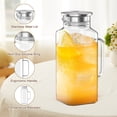 thumbnail image 4 of GPED Jarra de Vidrio de 68 oz, Jarra de Agua de 2 Litros con Tapa y Boquilla, Jarras de Vidrio de Borosilicato, Tapas de Filtro de Acero Inoxidable, Carafes Resistentes Al Calor para Bebidas, Apto pa, 4 of 7