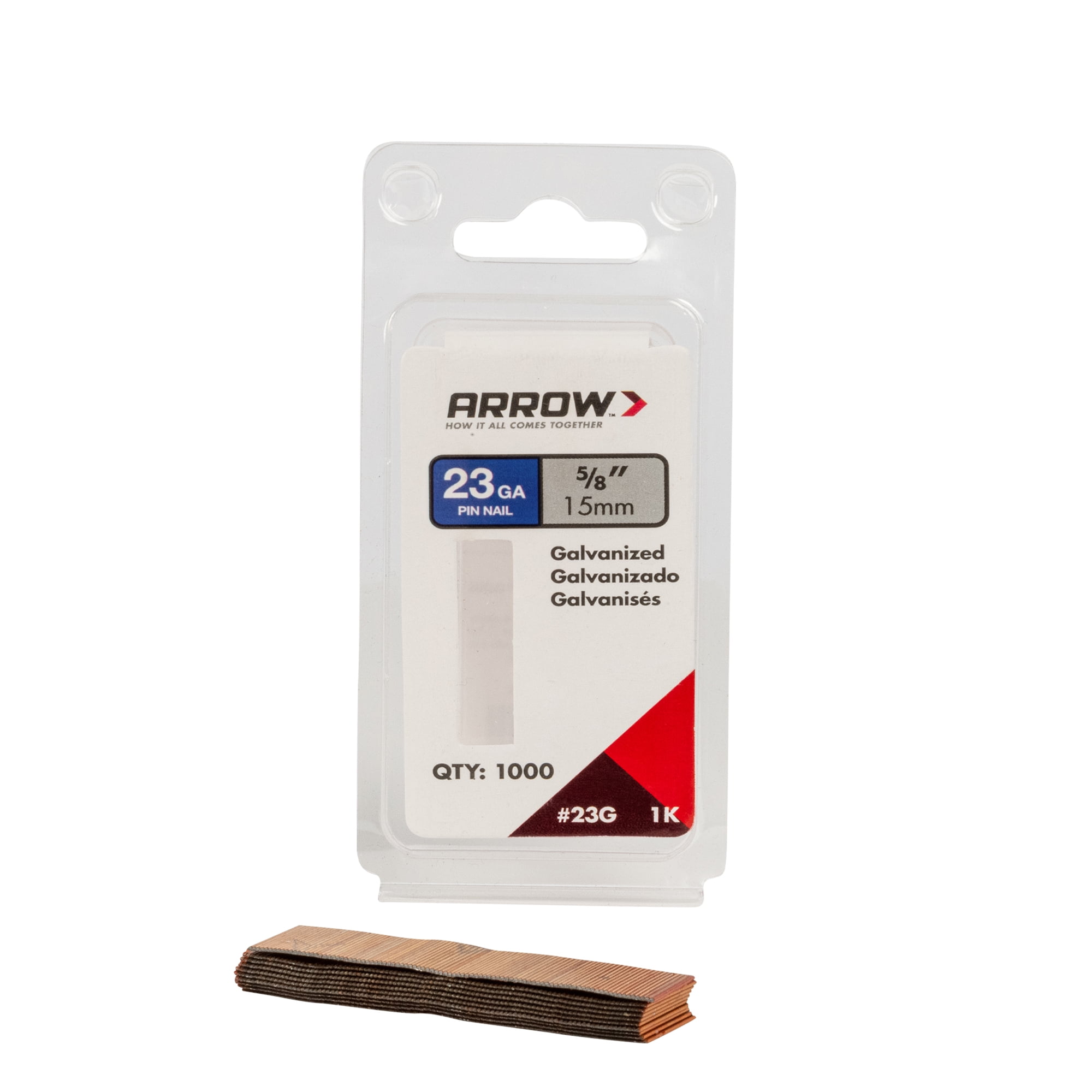 Arrow Fastener 23G12-1K Galvanized Pin Nails 3 23-Gauge 1/2" 1000-Packs LOT 