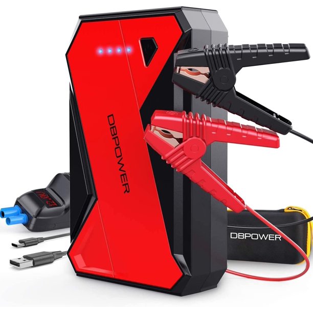 DBPOWER 1000A Portable Car Jump Starter 12V LithiumIon Auto Battery