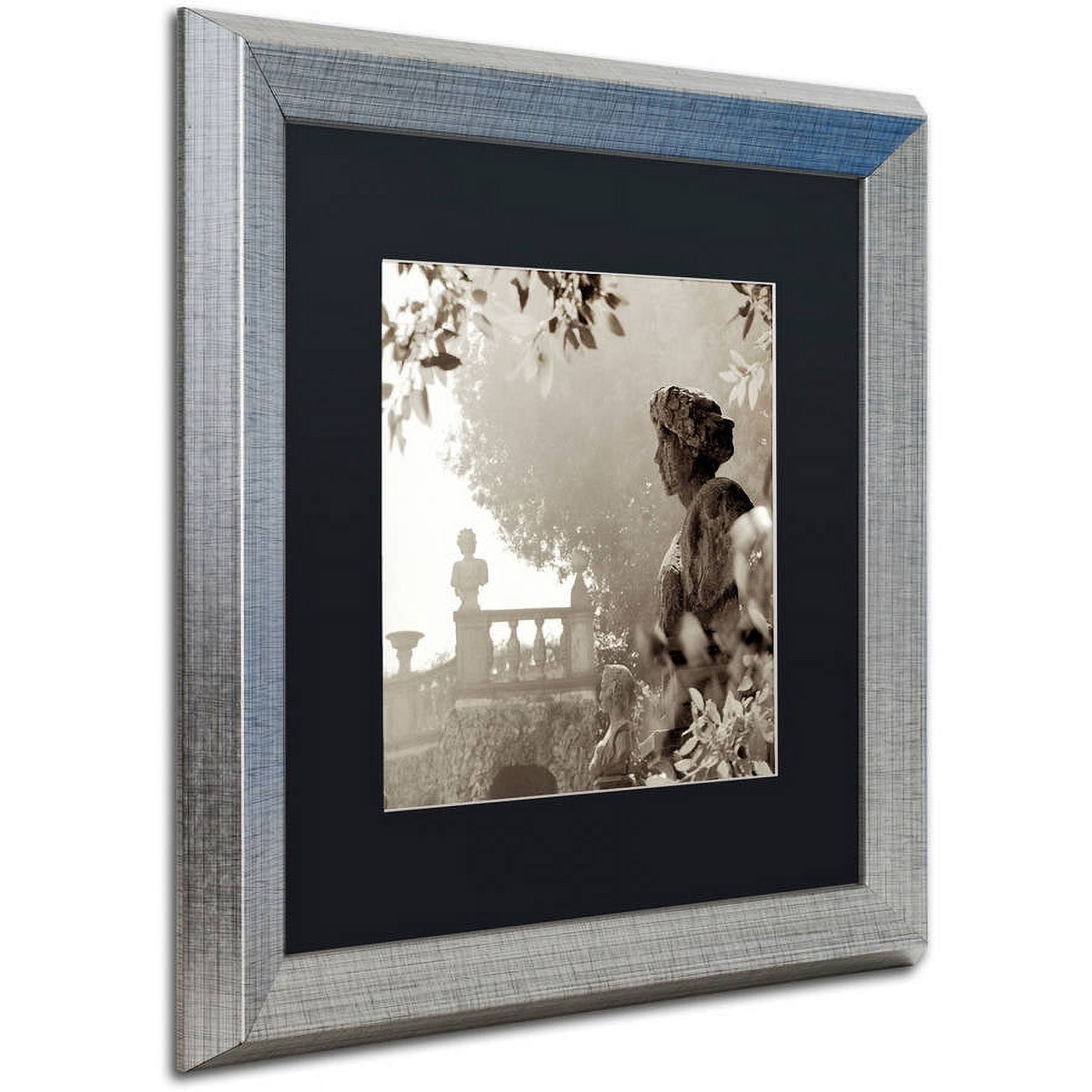 Trademark Fine Art "Tuscany VIII" Canvas Art by Alan Blaustein, Black Matte, Silver Frame