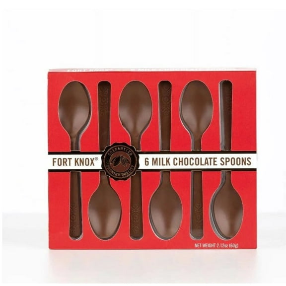 Fort Knox Milk Chocolate Spoons, 2.12 oz Box - Pack Of 6