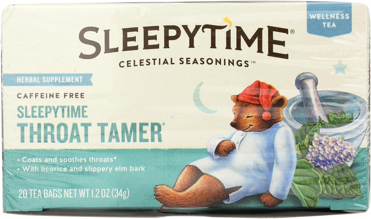 Celestial Seasonings Sleepytime Throat Tamer™ Wellness Tea -- 20 Tea Bags Pack of 2