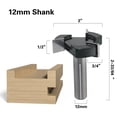 thumbnail image 2 of TFixol KKmoon 1Pc 3 teeth T-Slot Router Bit 12mm Shank Milling Straight Edge Cutting Slotting Milling Cutter for Woodworking, 2 of 4