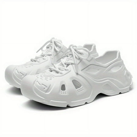 

Men s Cut Out Breathable Lace Up Clog Sneakers With Assorted Colors
